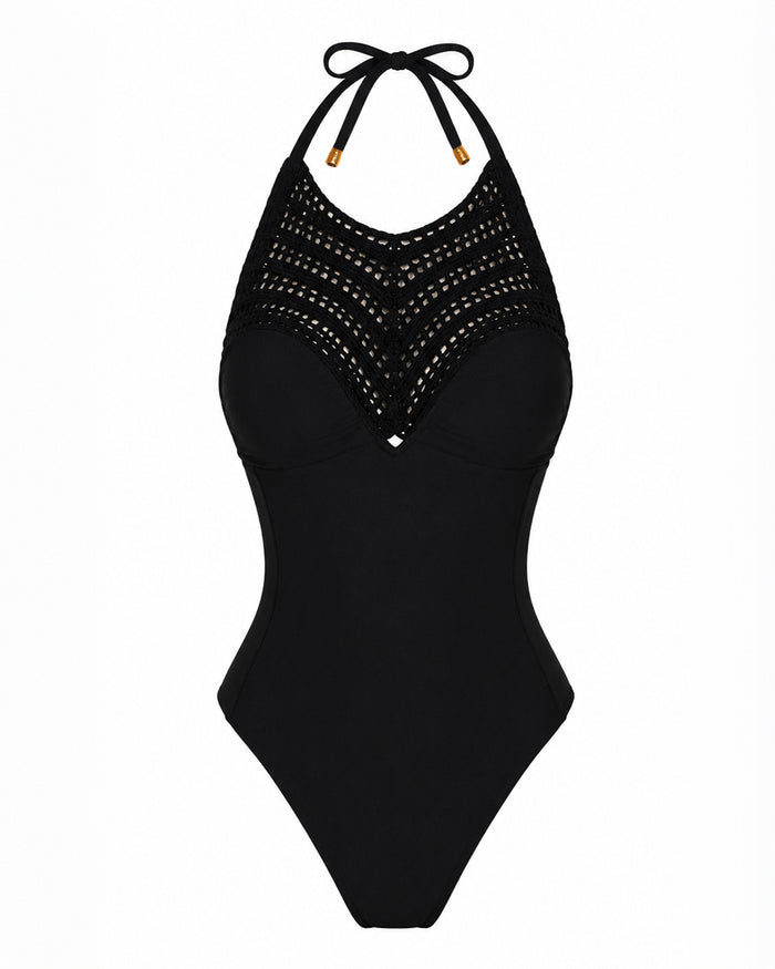 Outline image of Crochet Halter - Black