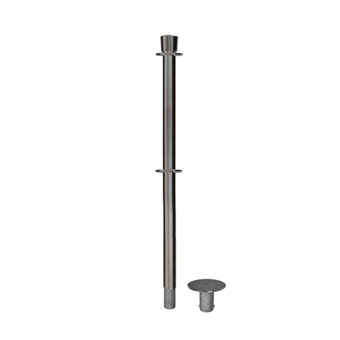 SATIN STAINLESS STEEL / CROWN TOP TAPPED FOR SIGN FRAME