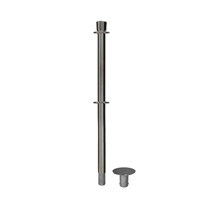 SATIN STAINLESS STEEL / CROWN TOP TAPPED FOR SIGN FRAME