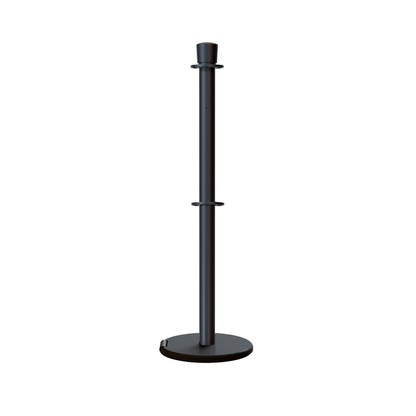 Crown Top Dual Rope Stanchion with Roller Base - Montour Line CELineD - Crowd Control Warehouse