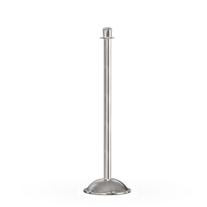 Crown Top Post and Rope Stanchion with Dome Base - Montour Line CDLine - Crowd Control Warehouse