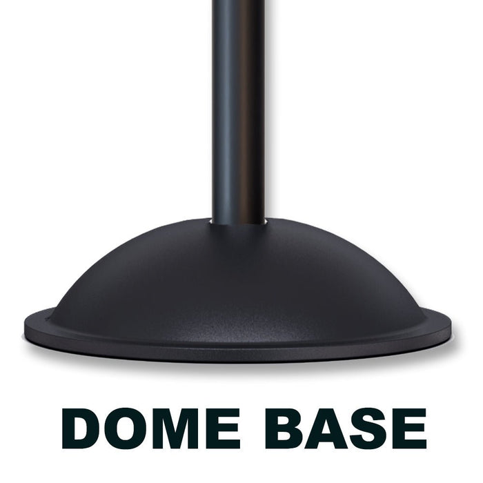 Crown Top Post and Rope Stanchion with Dome Base - Montour Line CDLine - Crowd Control Warehouse