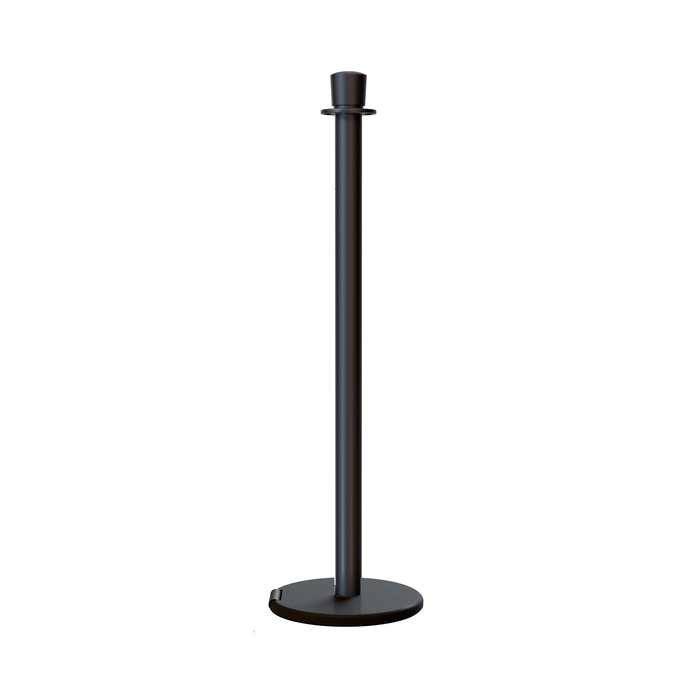 Crown Top Post and Rope Stanchion with Roller Base - Montour Line CELine - Crowd Control Warehouse