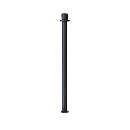 Crown Top Rope Stanchion with Fixed Base - Montour Line CXLineF - Crowd Control Warehouse