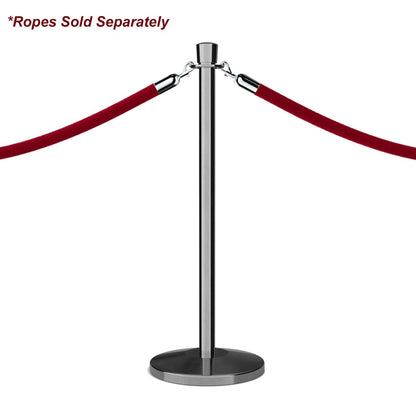 Crown Top Rope Stanchion with Sloped Base - Montour Line CLine - Crowd Control Warehouse
