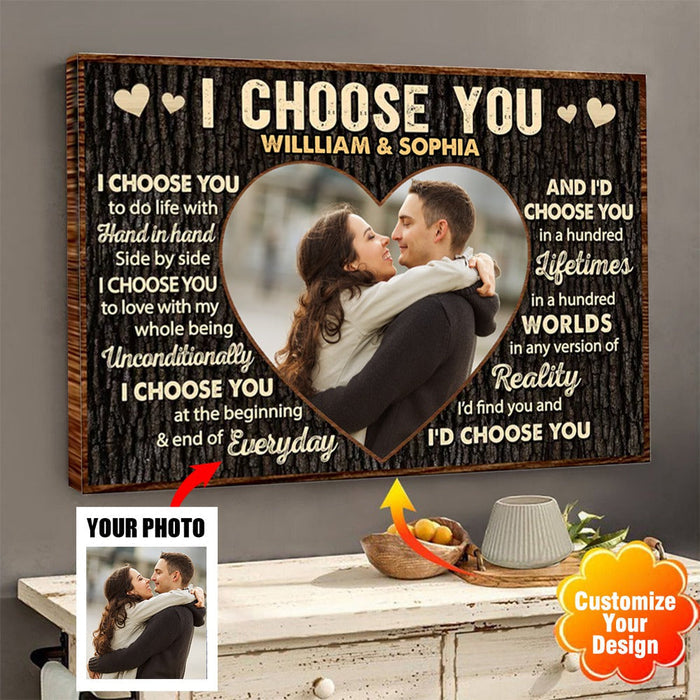 Custom Photo I Choose You - Anniversary Gift For Couples - Personalized Poster