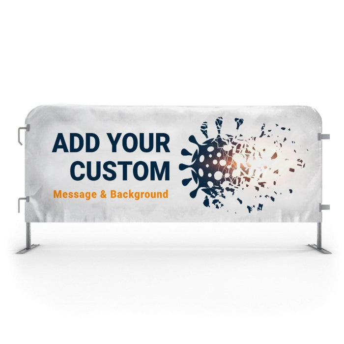 Custom Printed Heavy Duty 6.5 FT Barricade Jacket Covers - Crowd Control Warehouse