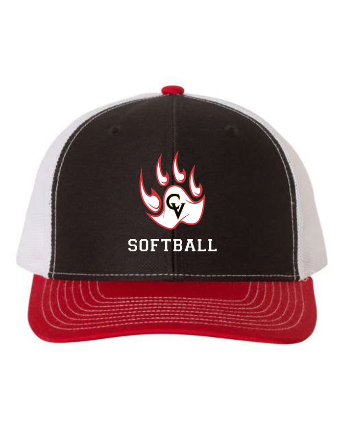 CV Softball Richardson Snapback Trucker Hat- Embroidered Design