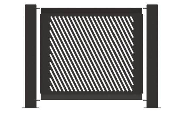 Decorative Event Fence Panel - Slant Pattern - Crowd Control Warehouse