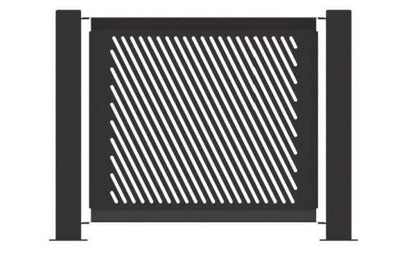 Decorative Event Fence Panel - Slant Pattern - Crowd Control Warehouse