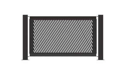 Decorative Event Fence Panel - Slant Pattern - Crowd Control Warehouse