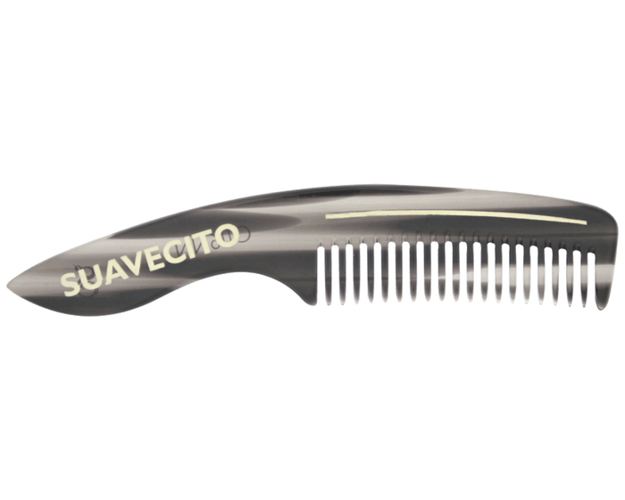 Deluxe Handle Beard Comb - Black - Front