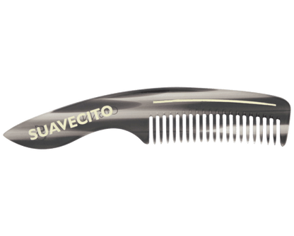 Deluxe Handle Beard Comb - Black - Front