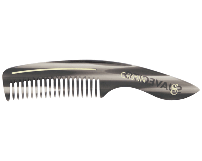 Deluxe Handle Beard Comb - Black - Back