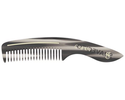 Deluxe Handle Beard Comb - Black - Back