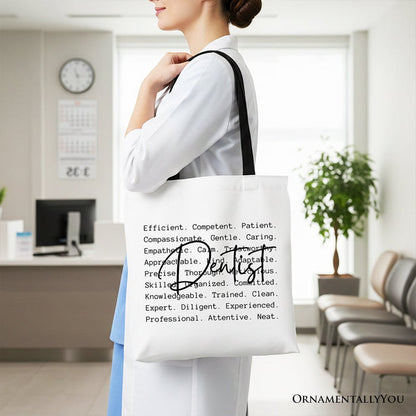 Dentist Definition Canvas Tote Bag, Dental Appreciation Words Gift Shopper Tote Bag OrnamentallyYou