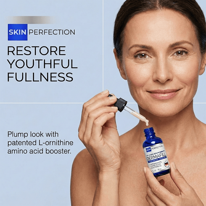dermafill serum booster restores youthful fullness to facial skin