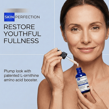 dermafill serum booster restores youthful fullness to facial skin