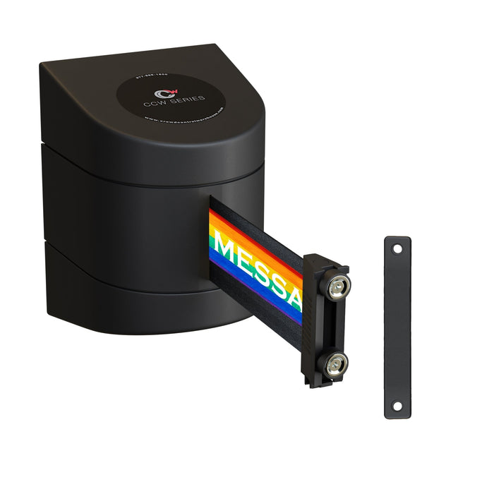 Design Your Own Custom Printed Belts for Wall Mounted Belt Barriers - Crowd Control Warehouse
