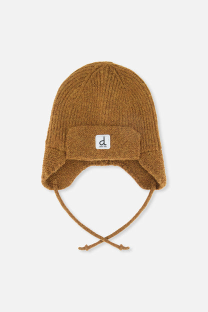 Deux Par Deux Baby Knit Hat in Brown Sugar