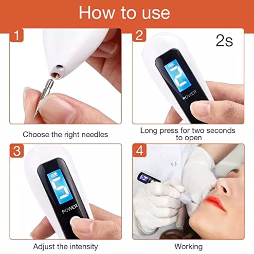 Display Beauty Mole Removal Cautery Pen | Painless Spot Mole Tattoo Wart Speckle Remover Pen Beauty Portable Care Equipment - SD Cosmetics Care