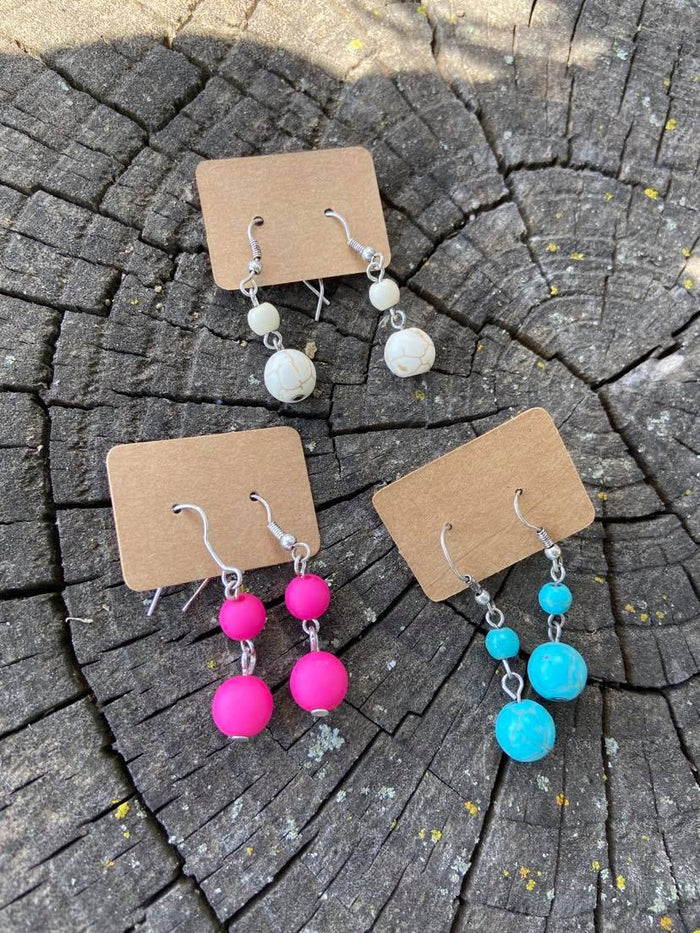 Double Ball Dangle Earrings