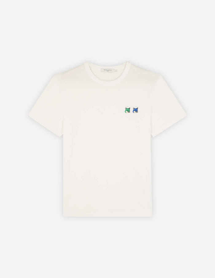 Double Monochrome Fox Head Patch Classic Tee-shirt white
