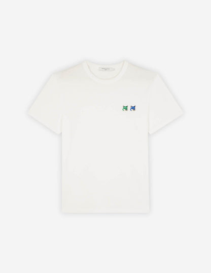 Double Monochrome Fox Head Patch Classic Tee-shirt white