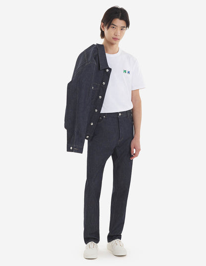 Double Monochrome Fox Head Patch Classic Tee-shirt white