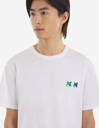 Double Monochrome Fox Head Patch Classic Tee-shirt white
