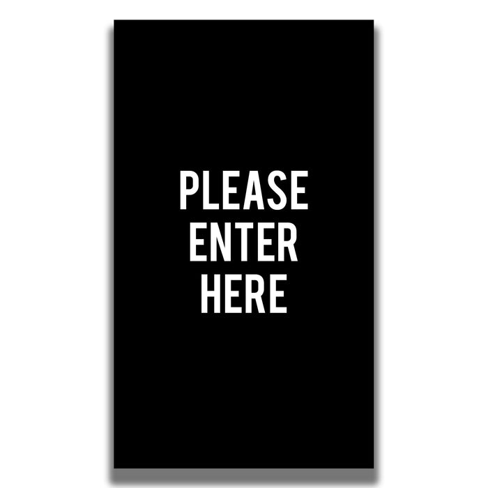 Double - Sided Sign - 'PLEASE ENTER HERE' - Crowd Control Warehouse