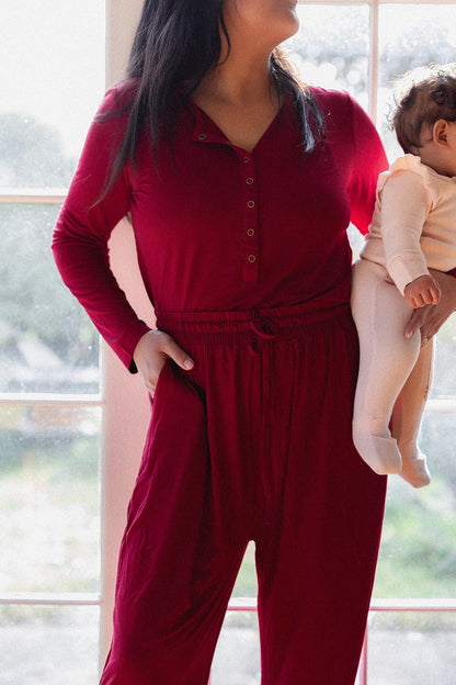 Dream Set Pants - Cherry