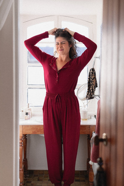 Dream Set Pants - Cherry