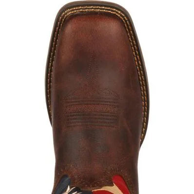 Durango Men's Rebel 12" Patriotic Pull-On Western American Flag Square Toe Boot