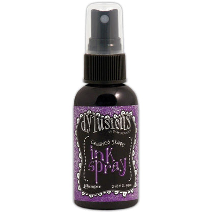 RANGER-Dylusions by Dyan Reaveley: Ink Spray. This ink spray is a concentrated colorant for use on porous surfaces. Use it on paper, canvas, wood, clay, and more to create fantastic cards, scrapbooking elements, journal pages, and mixed media projects. This package contains one spray bottle filled with 2 fl. oz. of ink. Available in a variety of colors (each sold separately). Acid free, non-toxic. Made in USA. Available at Embellish Away Located in Bowmanville Ontario Canada.