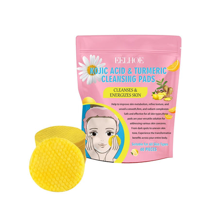 EELHOE Kojic Acid & Turmeric Cleansing Pads – Brighten & Even Skin Tone Cleansing pad 1PCS EELHOE COSMETICS