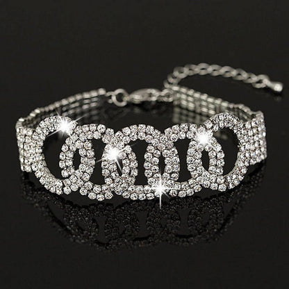 Elegant Trendy & Luxurious Women Fashion Wedding Jewelry Austrian Crystal Bracelet - EonShoppee