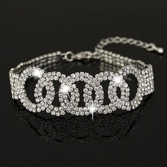 Elegant Trendy & Luxurious Women Fashion Wedding Jewelry Austrian Crystal Bracelet - EonShoppee