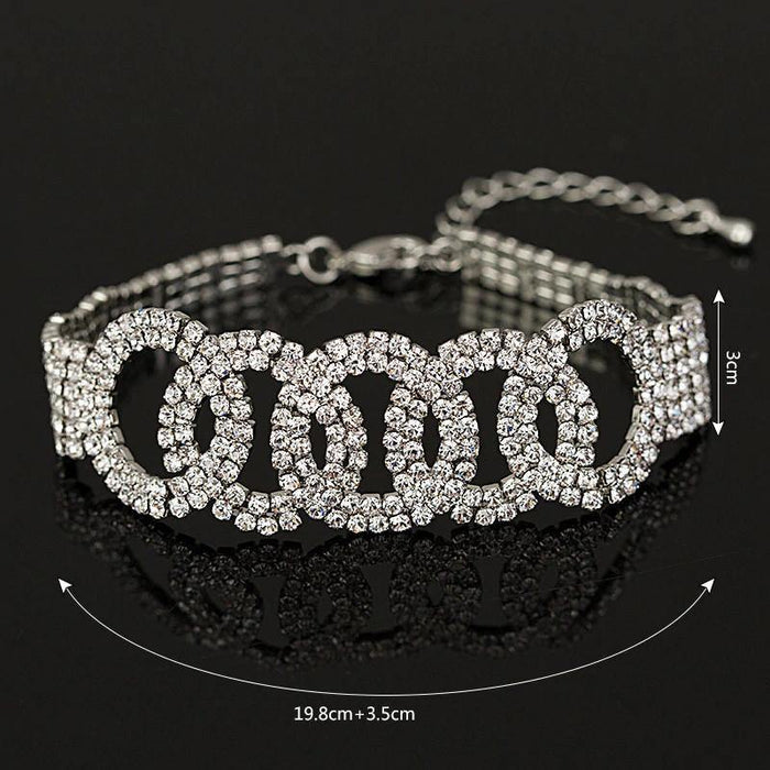 Elegant Trendy & Luxurious Women Fashion Wedding Jewelry Austrian Crystal Bracelet - EonShoppee