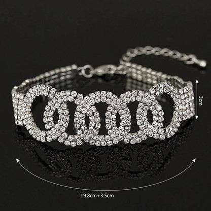 Elegant Trendy & Luxurious Women Fashion Wedding Jewelry Austrian Crystal Bracelet - EonShoppee