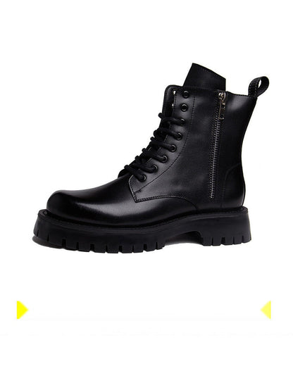 Black handcrafted genuine leather shoes - color image