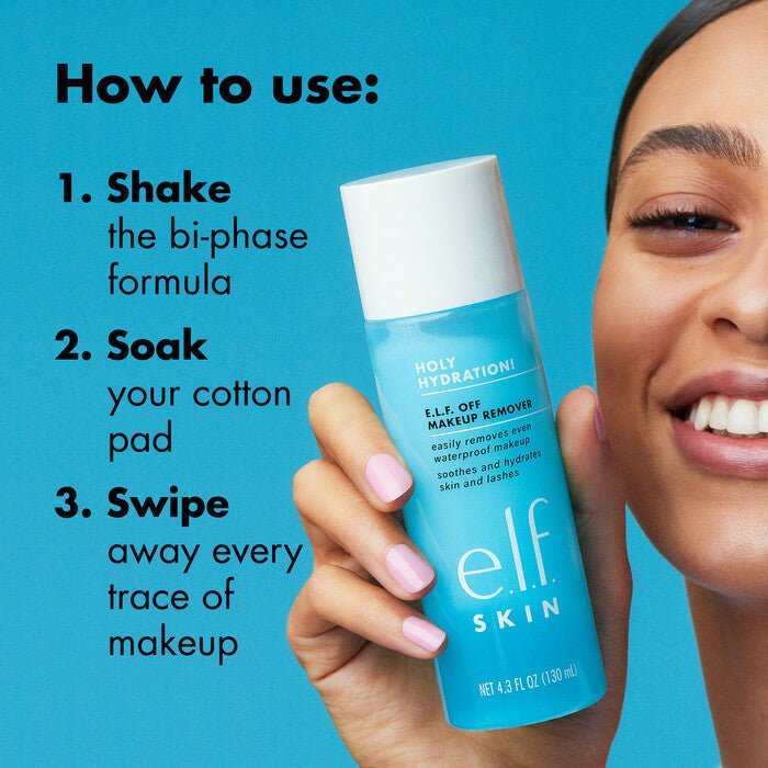 elf Cosmetics Holy Hydration! e.l.f. Off Makeup Remover. إيلف ترطيب رائع! مزيل المكياج من إي.إل.إف. - Princess Cosmetics Qatar