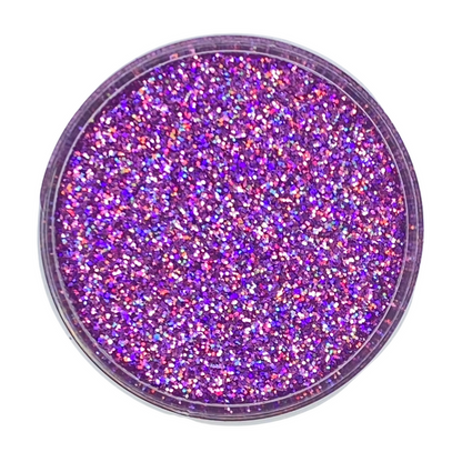 Super holographic purple polyester glitter for art, body, nails and more - PDB Creative Studio