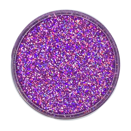 Super holographic purple polyester glitter for art, body, nails and more - PDB Creative Studio