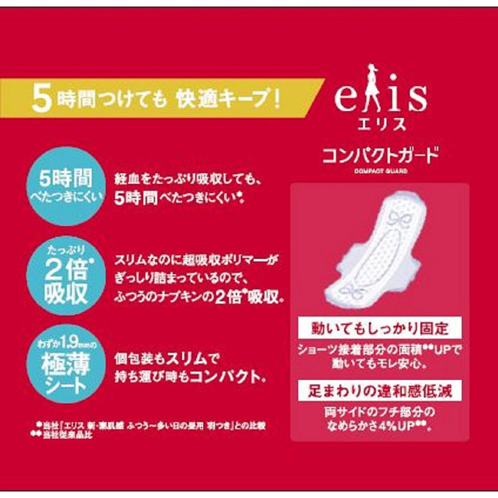 Elleair Elis Compact Guard Sanitary Napkin Especially Heavy Day W/ Wing 19 pcs