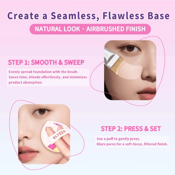 Elyzza Moon Curve Foundation Brush فرشاة كريم الأساس إليزا مون كيرف - Princess Cosmetics Qatar