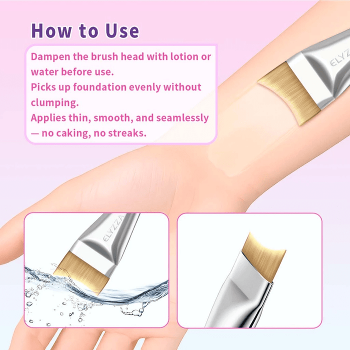 Elyzza Moon Curve Foundation Brush فرشاة كريم الأساس إليزا مون كيرف - Princess Cosmetics Qatar