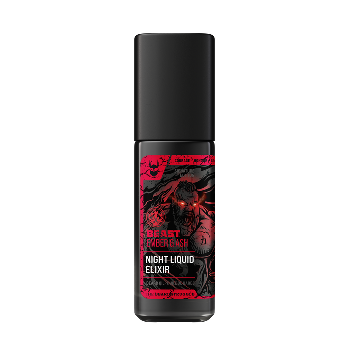 Beast: Ember & Ash Night Elixir Beard Oil. The Beard Struggle