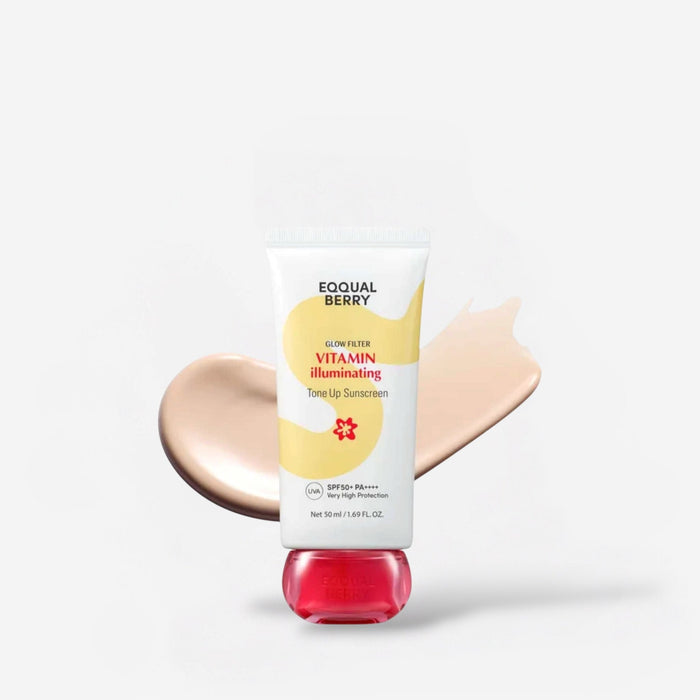 Eqqualberry Vitamin Illuminating Tone Up Sunscreen 50ml واقي الشمس إيكوالبيري فيتامين لتفتيح لون البشرة - Princess Cosmetics Qatar