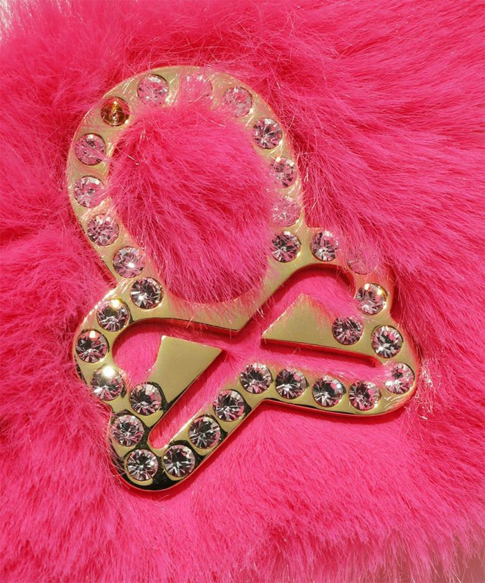 Ever faux fur Barrette PINK